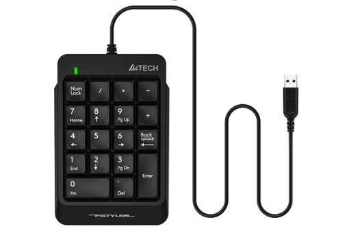 Клавиатура A4tech Цифровой блок Fstyler FK13P Black