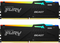 Оперативная память 32 Гб (2x16Гб) DDR5 6000MHz Kingston Fury Beast Black RGB (KF560C30BBEAK2-32)