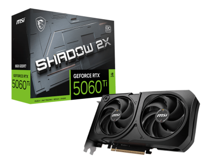 Видеокарта MSI GeForce RTX 5060 Ti Shadow 2X OC Plus 8GB (RTX 5060 Ti 8G Shadow 2X OC Plus)