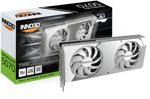 Видеокарта Inno3D RTX 5070 Twin X2 OC 12G (N50702-12D7X-195064W)