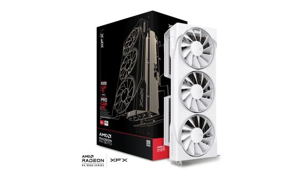 Видеокарта XFX Swift AMD Radeon RX 9070 OC White Triple Fan Gaming Edition (RX-97TSWF3W9)