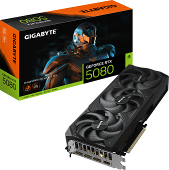Видеокарта Gigabyte GeForce RTX 5080 Windforce OC SFF V2 16G (GV-N5080WF3OCV2-16GD)