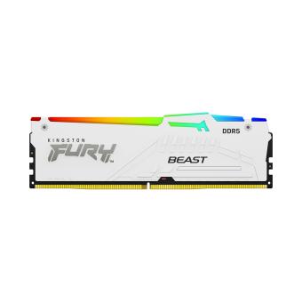 Оперативная память 16 Гб DDR5 6000MHz Kingston Fury Beast White RGB (KF560C30BWEA-16)