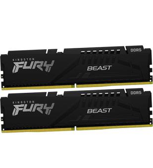 Оперативная память 64 Gb (2x32Gb) DDR5 5600MHz Kingston Fury Beast KF556C36BBEK2-64
