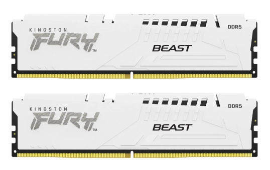 Оперативная память 64 Gb (2x32Gb) DDR5 5600MHz Kingston Fury Beast White EXPO KF556C36BWEK2-64