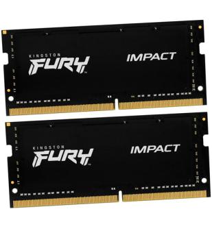 Оперативная память для ноутбука 32 Gb (2x16Gb) DDR5 6000MHz Kingston Fury Impact XMP KF560S38IBK2-32