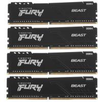 Оперативная память Kingston 64 Gb (4x16Gb) DDR4 3200MHz Fury Beast Black KF432C16BB1K4/64