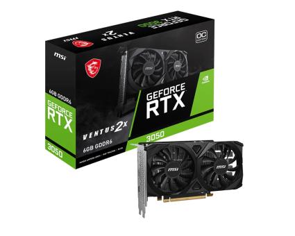 Видеокарта MSI GeForce RTX 3050 Ventus 2X E OC 6G (RTX 3050 Ventus 2X E 6G OC)